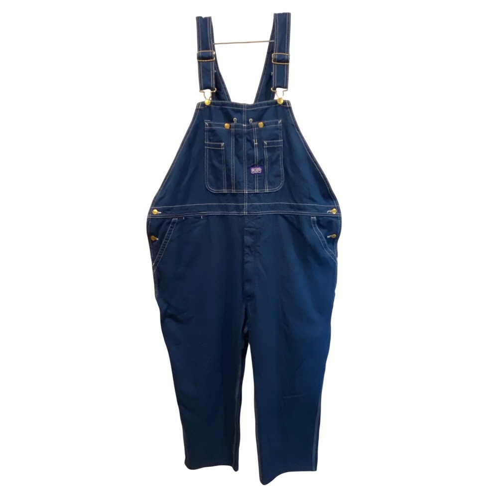 Big Smith Mens Indigo Blue Denim Bib Overalls Carpenter Workwear 52x30